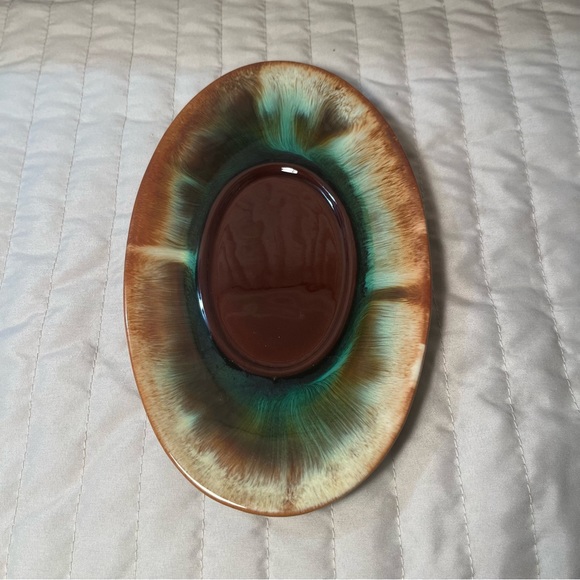 MCM drip glaze pottery small platter dish ashtray Handmade CCC CANADA 1960-65 - Picture 8 of 10